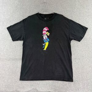 Girl Skateboards T Shirt Mens L y2k Black Cat in the Hat Dr Seuss Parody Vintage